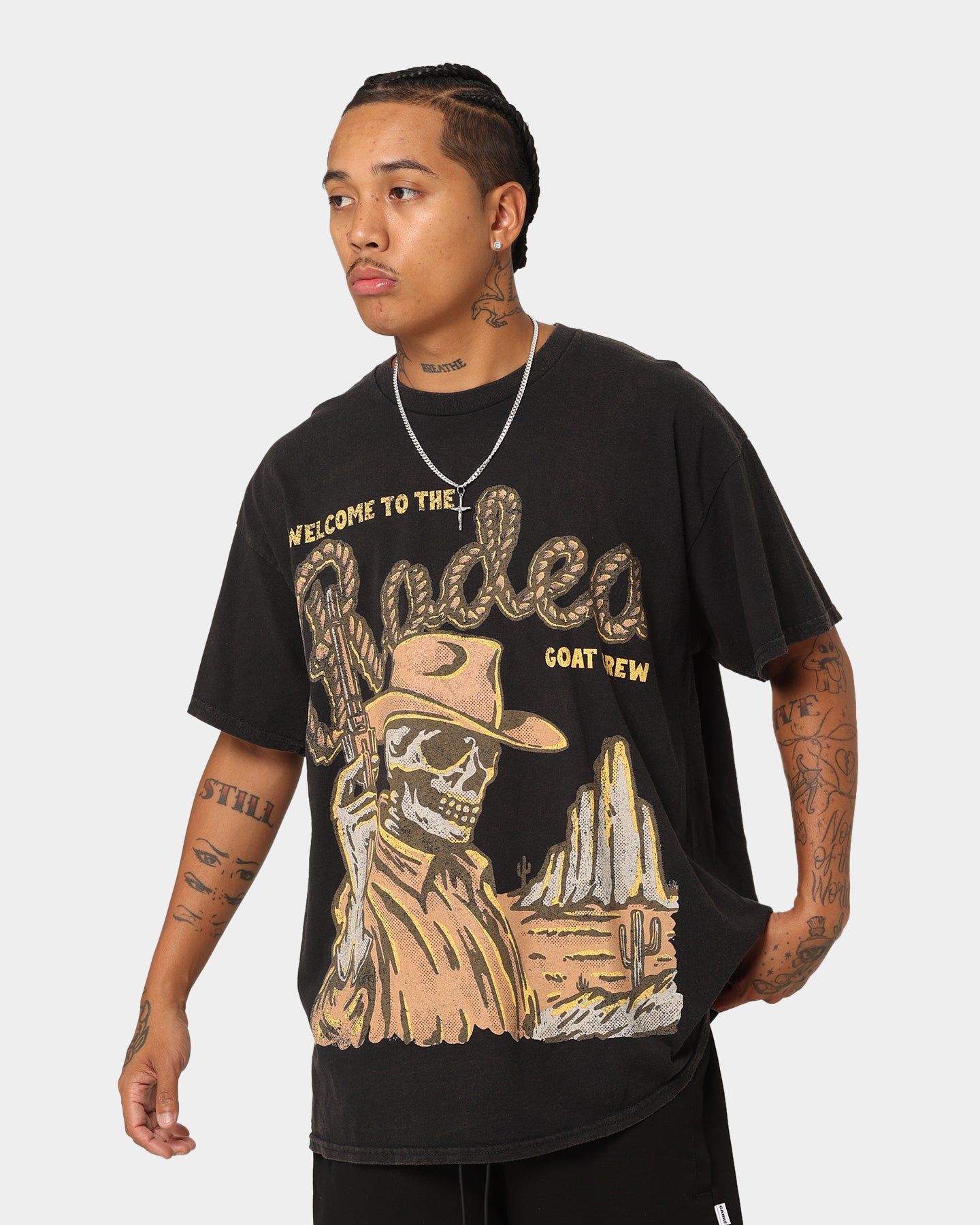 Goat Crew Goat Rodeo Vintage T-Shirt Black Wash sold by Culture Kings