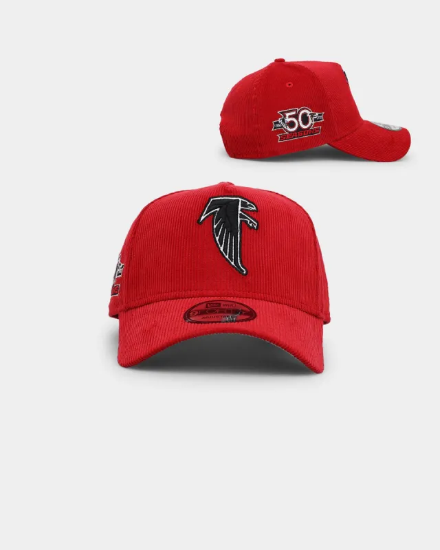 New Era Atlanta Falcons 'NFL Season' Corduroy 9FORTY A-Frame Snapback Red/OTC sold by Culture Kings