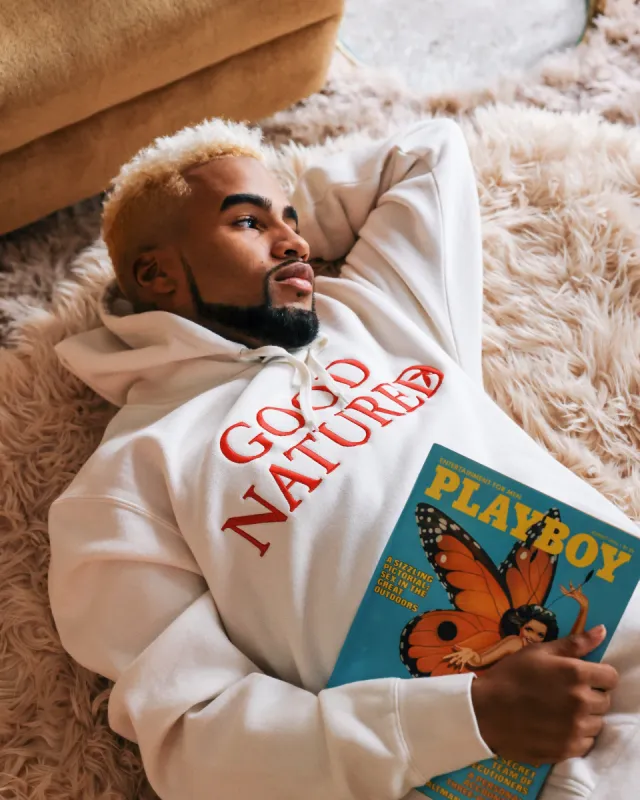 Playboy By CK Good Natured Hoodie Off White sold by Culture Kings