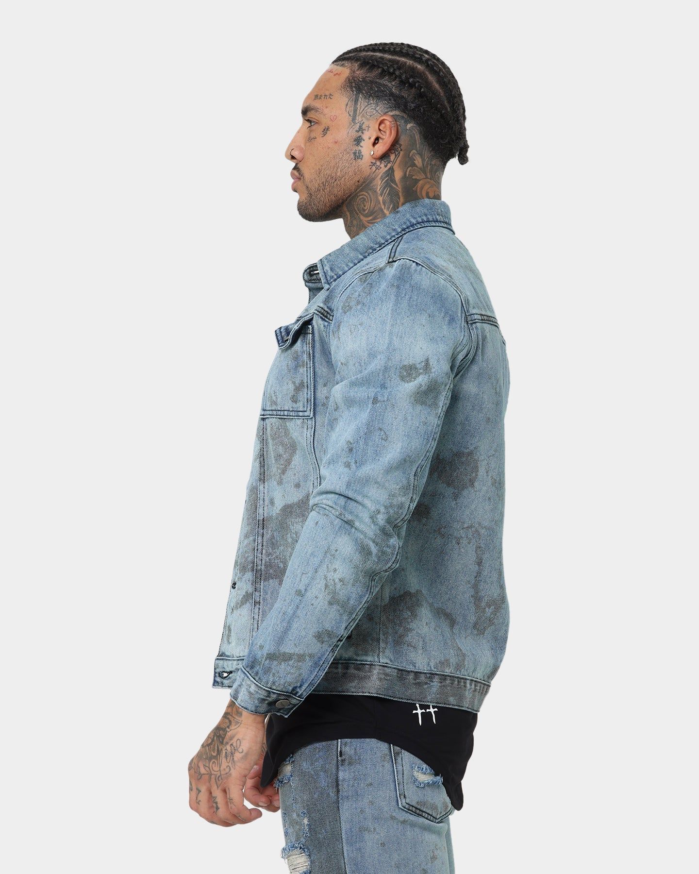 Saint Morta Acid Jean Jacket Blue/Black sold by Culture Kings product image thumbnail 6