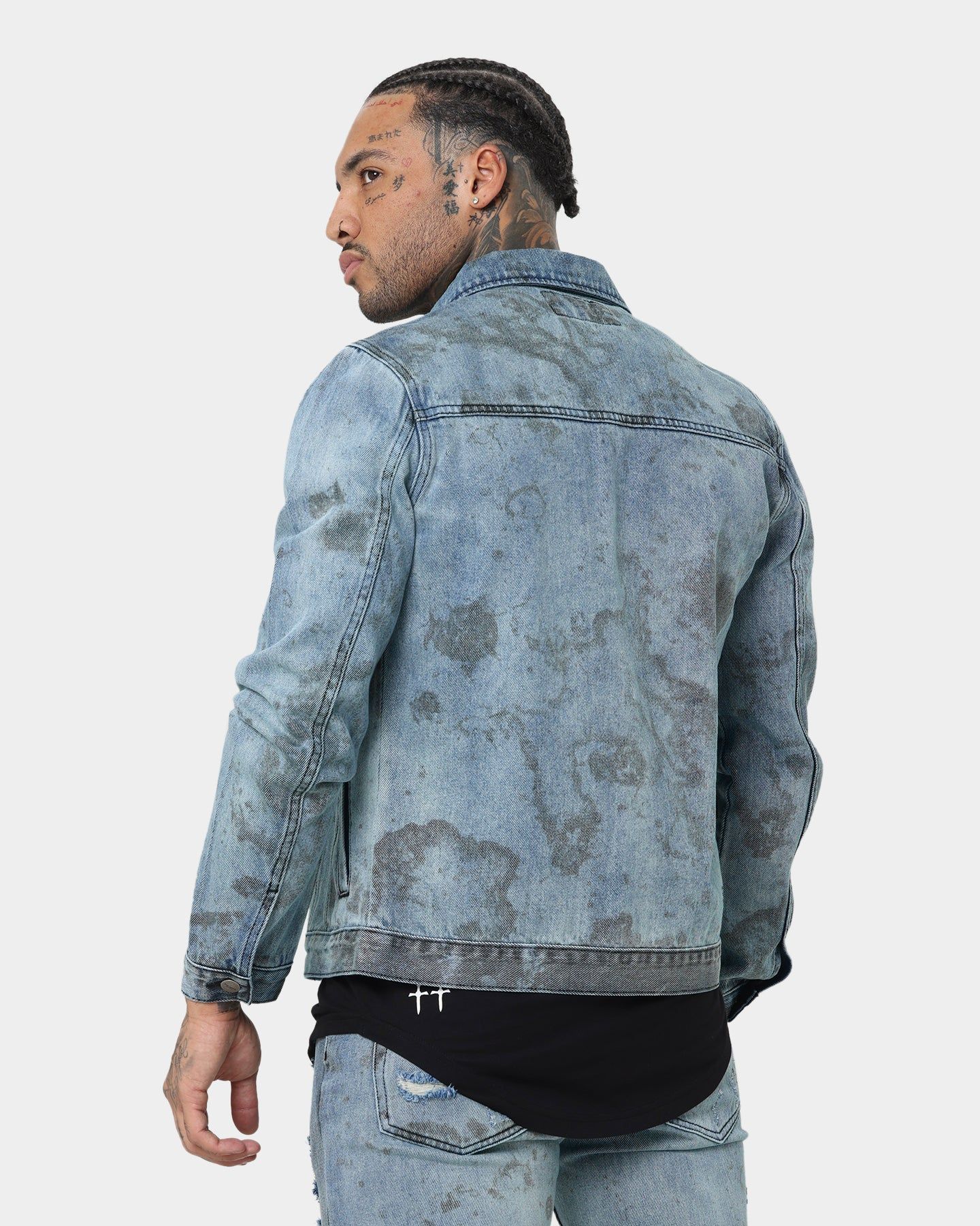 Saint Morta Acid Jean Jacket Blue/Black sold by Culture Kings product image thumbnail 4