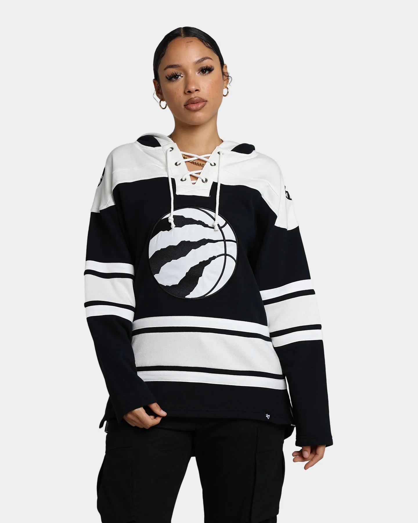 47 Brand Toronto Raptors Superior Lacer Hoodie Jet Black sold by Culture Kings