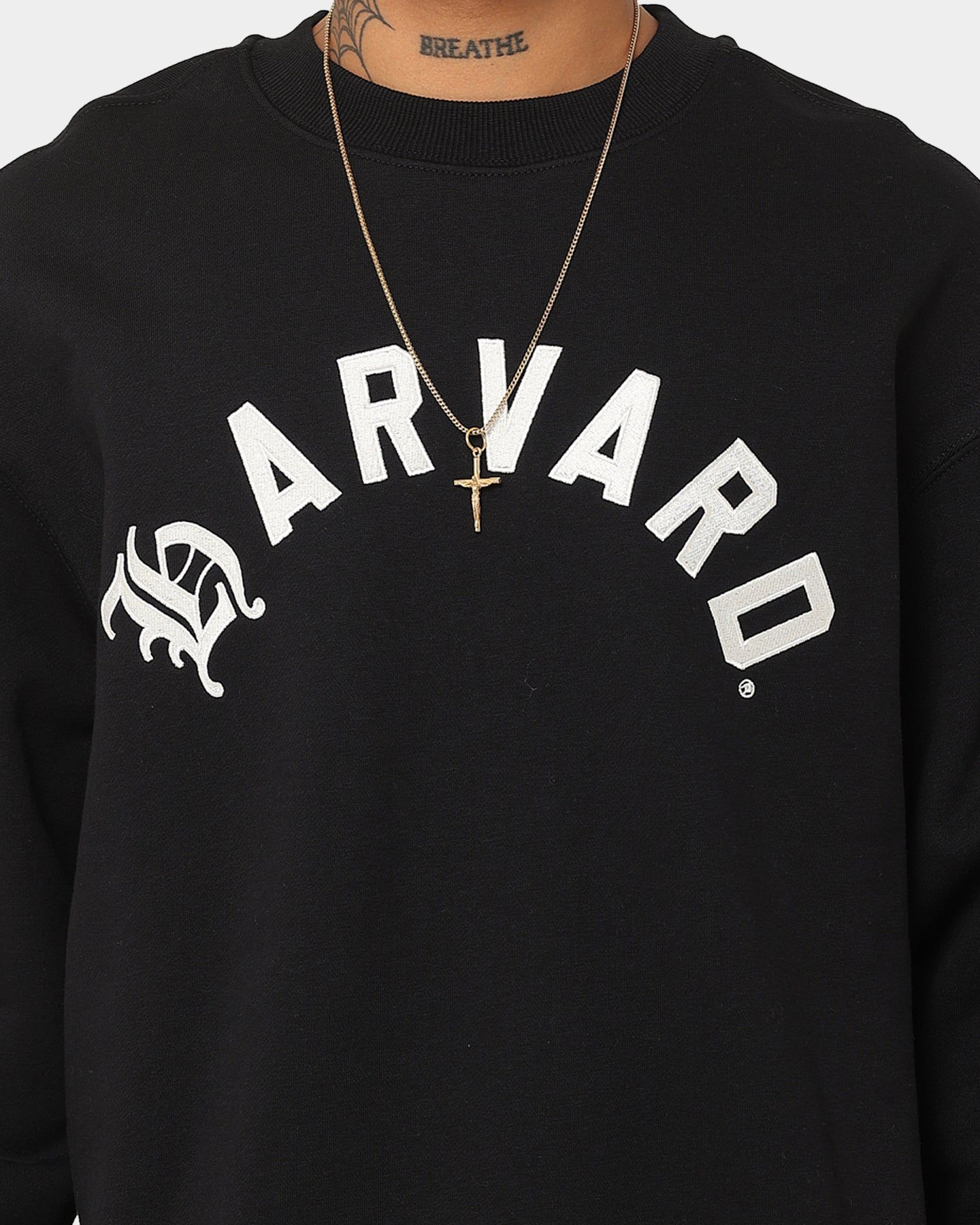 The New Establishment Contemporary Logo Harvard Crewneck Black sold by Culture Kings product image thumbnail 3