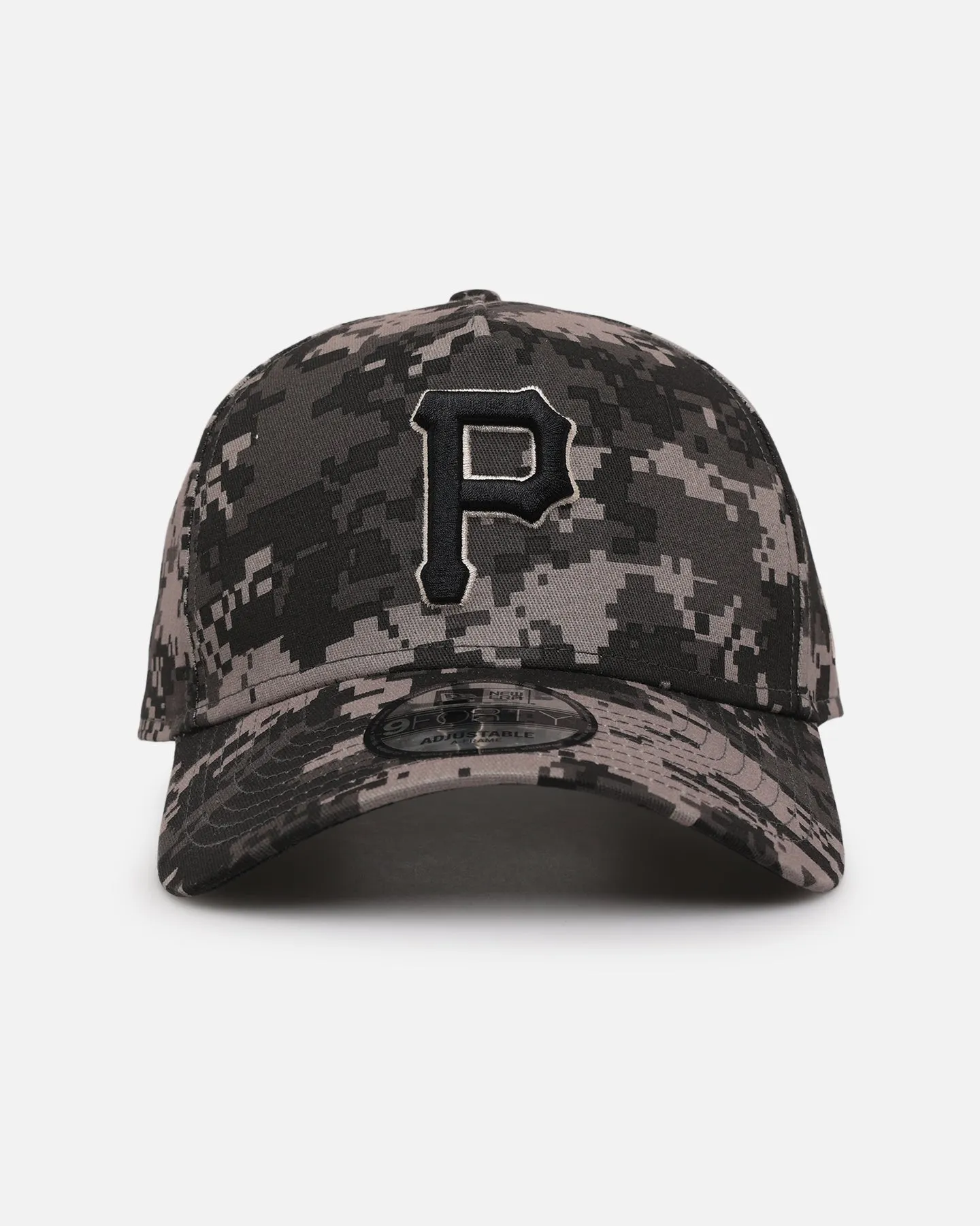 New Era Pittsburgh Pirates 'Black Digi Camo' 9FORTY A-Frame Snapback Black/Grey sold by Culture Kings
