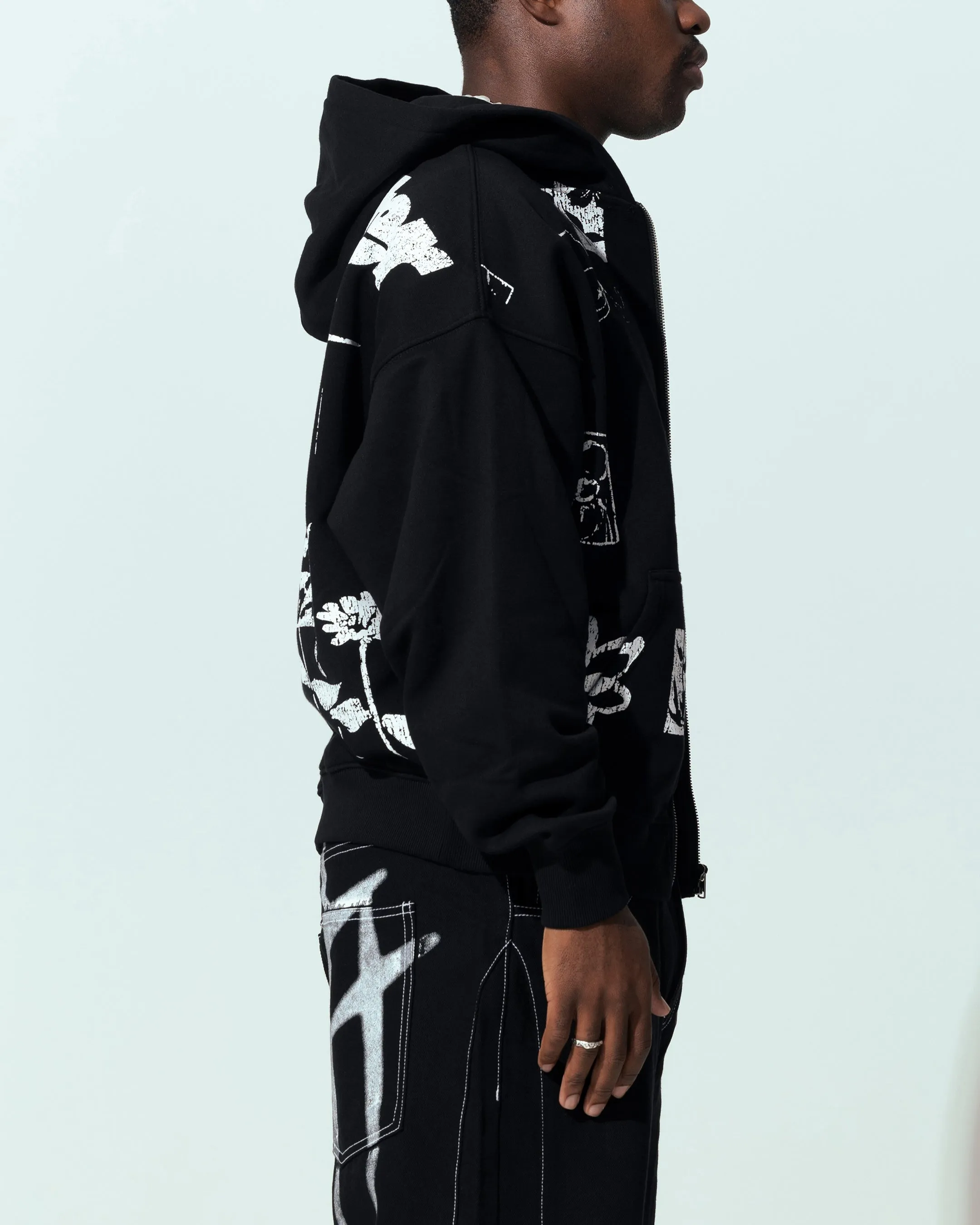 Loiter Flower Bed Zip Hoodie Black sold by Culture Kings product image thumbnail 5
