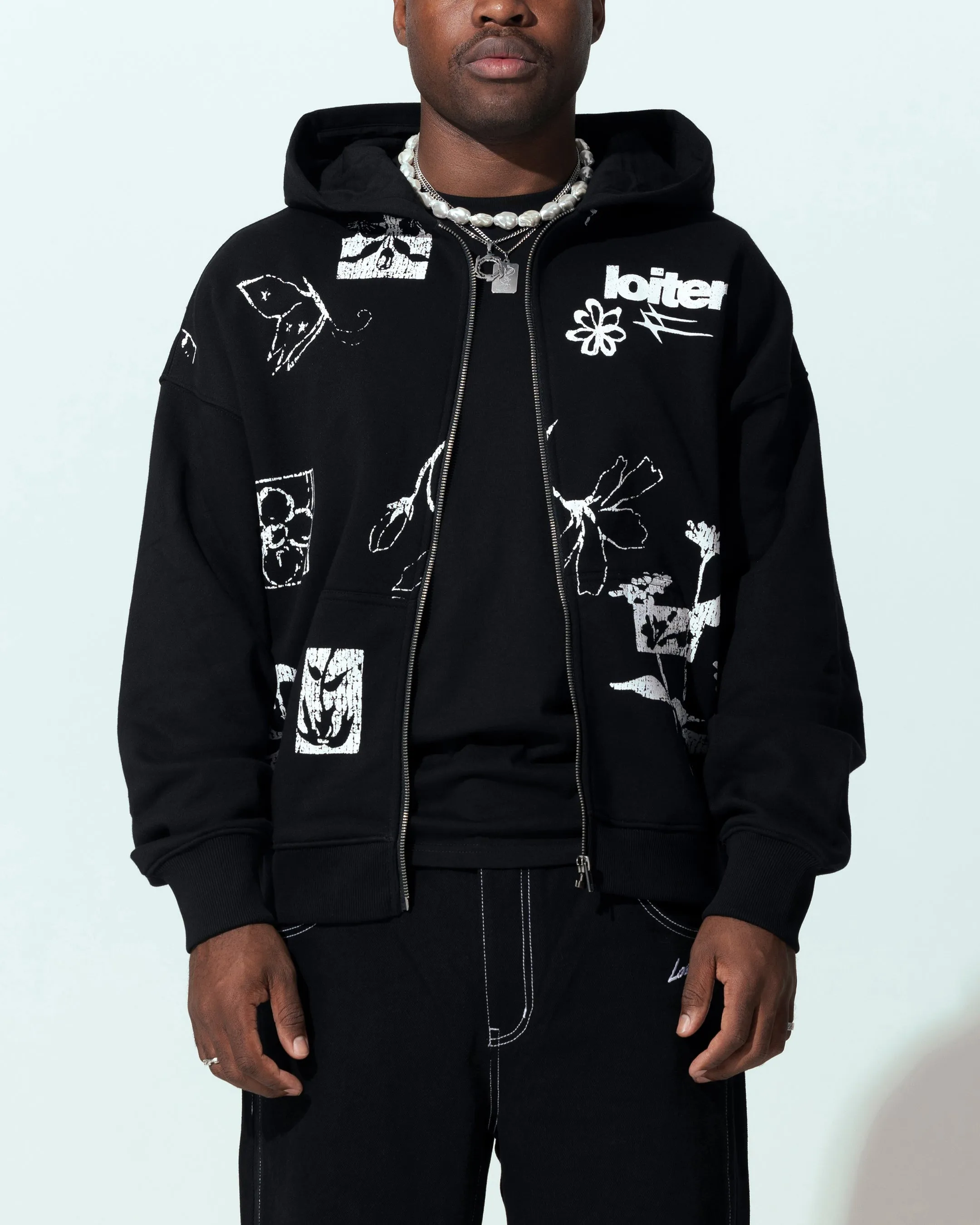 Loiter Flower Bed Zip Hoodie Black sold by Culture Kings