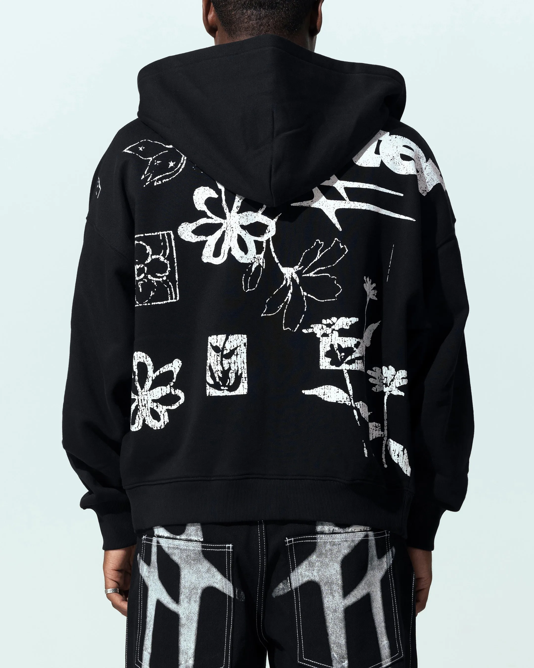 Loiter Flower Bed Zip Hoodie Black sold by Culture Kings product image thumbnail 2