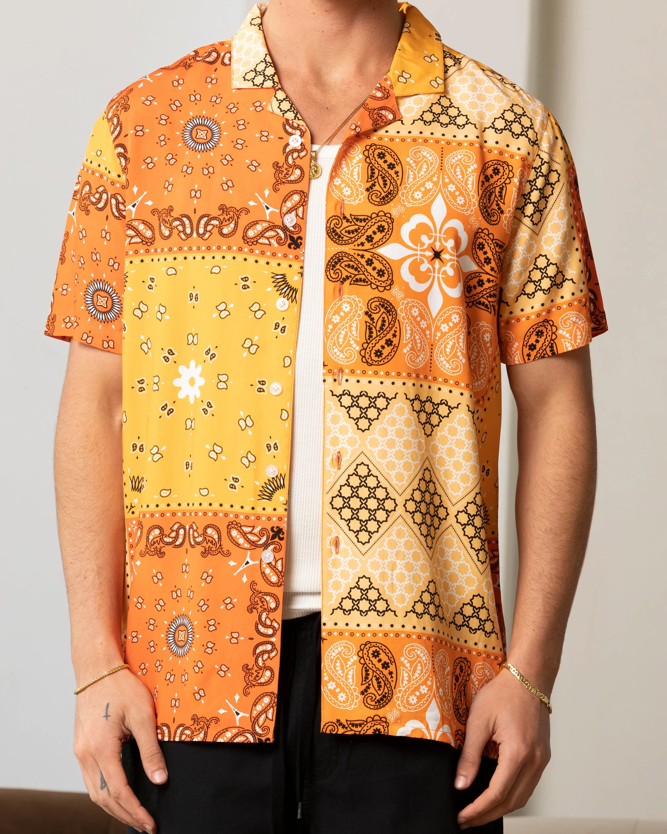 Carre Bandana Ultra Button Up Shirt Orange sold by Culture Kings product image thumbnail 3