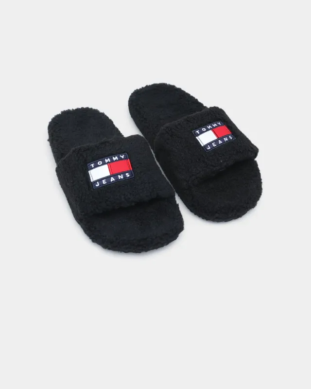 Tommy Jeans Women's Sherpa Slide Black sold by Culture Kings