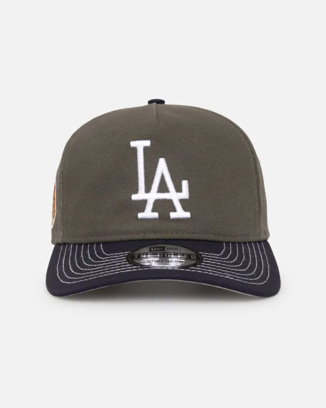 New Era Los Angeles Dodgers 'Contrast Visor' Pre-Curved Golfer Snapback Moss/Navy sold by Culture Kings