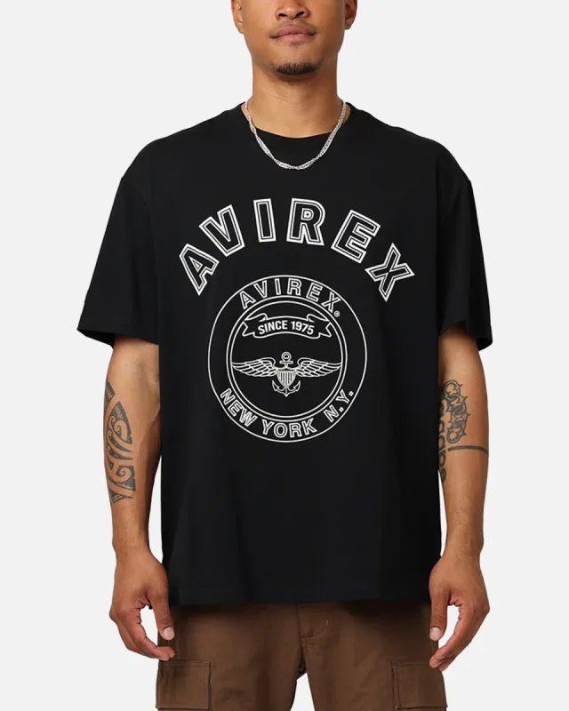 Avirex Stadium T-Shirt Black sold by Culture Kings