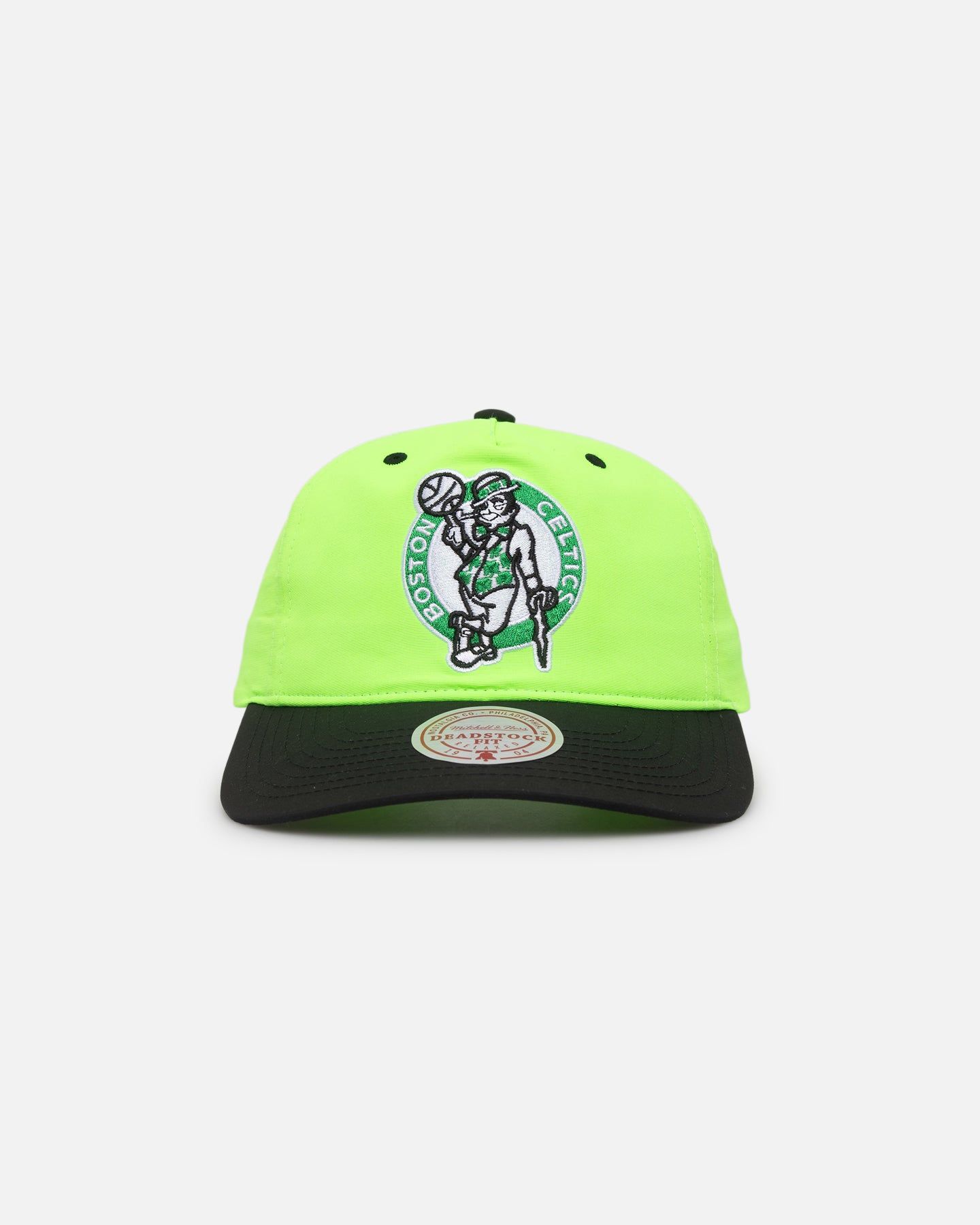 Mitchell & Ness Boston Celtics Nylon Deadstock 2-Tone Snapback Neon Green/Black sold by Culture Kings