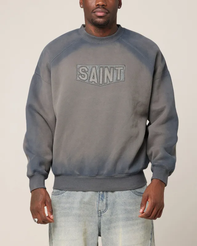 Saint Morta Faded Motor Crewneck Charcoal sold by Culture Kings