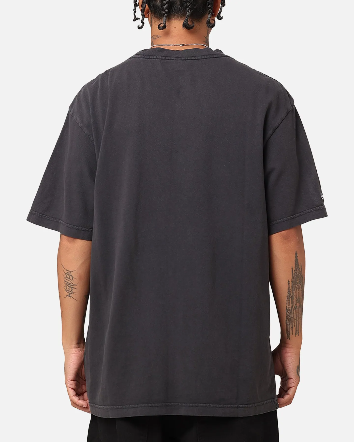 Mitchell & Ness Charlotte Hornets Ice Blue Logo T-Shirt Faded Black sold by Culture Kings product image thumbnail 3