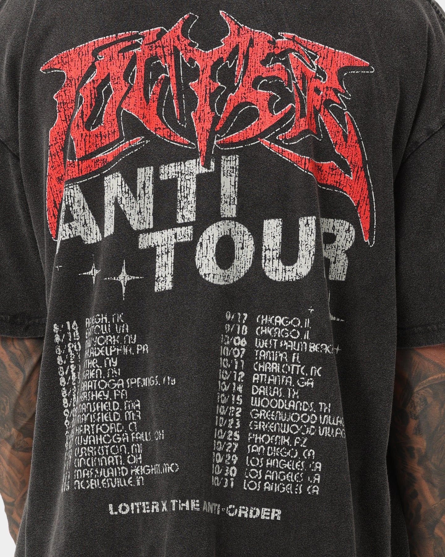 Loiter X The Anti Order Anti Tour Vintage T-Shirt Vintage Wash sold by Culture Kings product image thumbnail 5