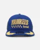 New Era New York Yankees 'Podium Pack' Pre-Curved Golfer Trucker Snapback Light Royal/Metallic Gold sold by Culture Kings