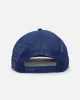 New Era New York Yankees 'Podium Pack' Pre-Curved Golfer Trucker Snapback Light Royal/Metallic Gold sold by Culture Kings
