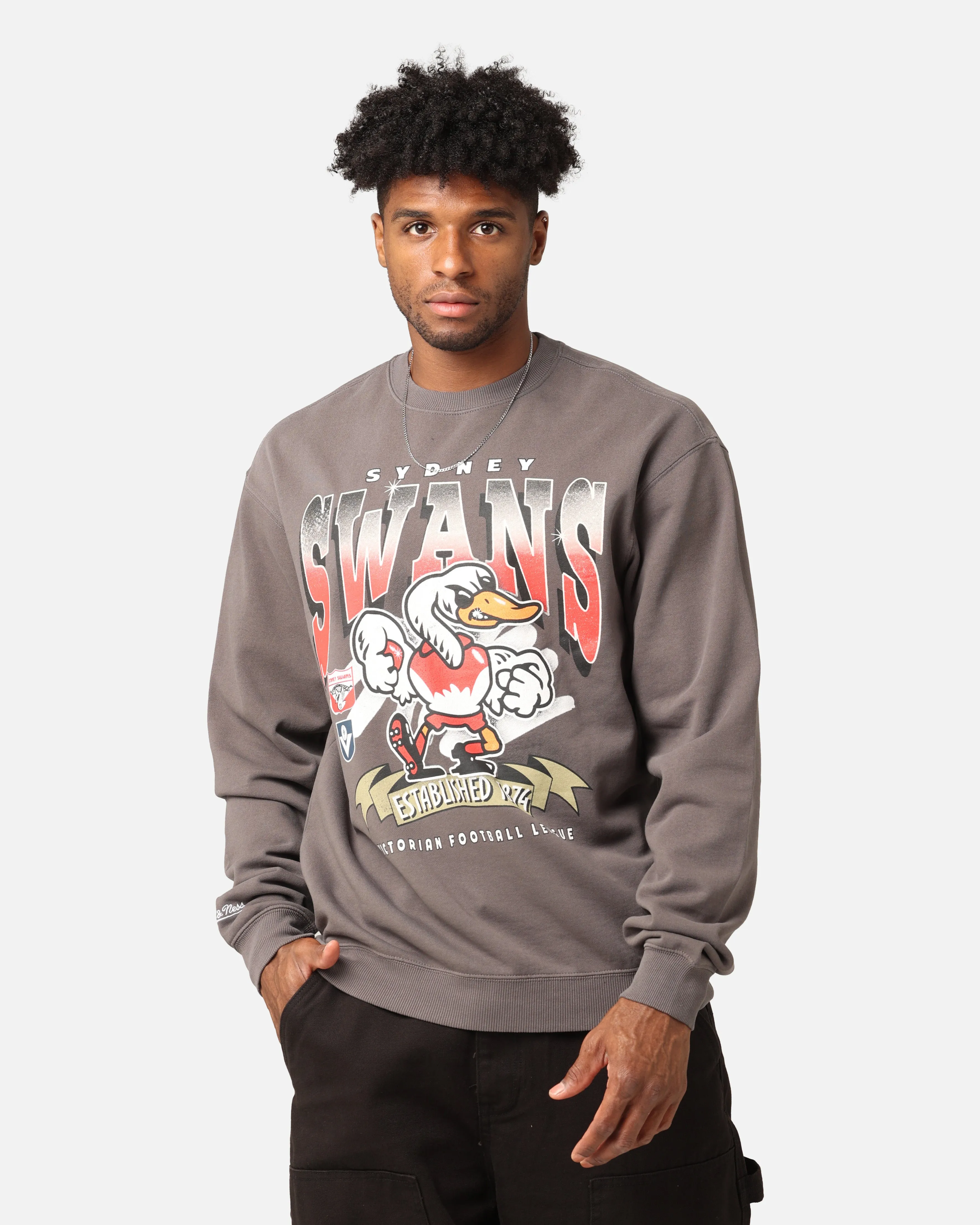 Mitchell & Ness Sydney Swans Character Crewneck Faded Black sold by Culture Kings product image thumbnail 2