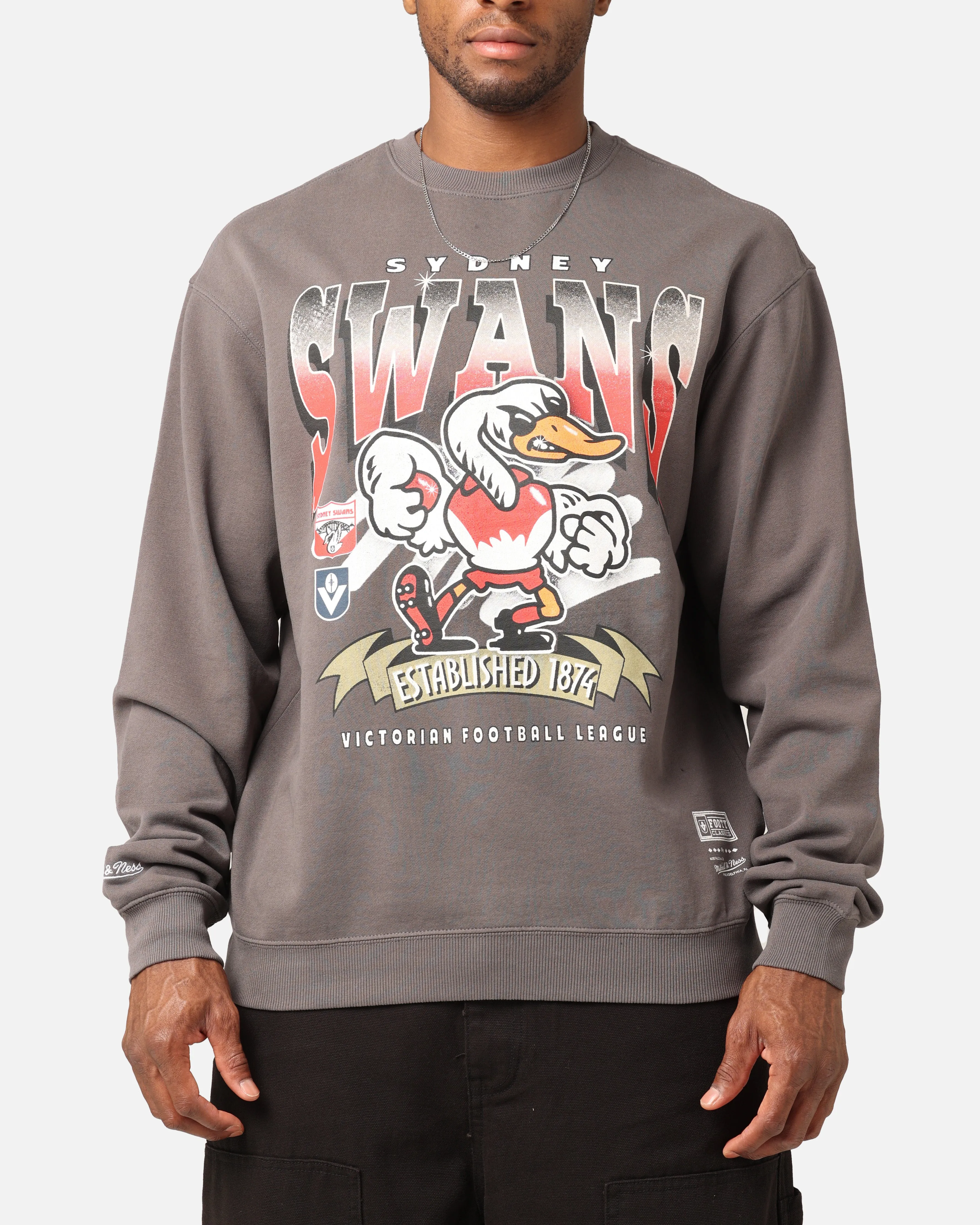 Mitchell & Ness Sydney Swans Character Crewneck Faded Black sold by Culture Kings product image thumbnail 5