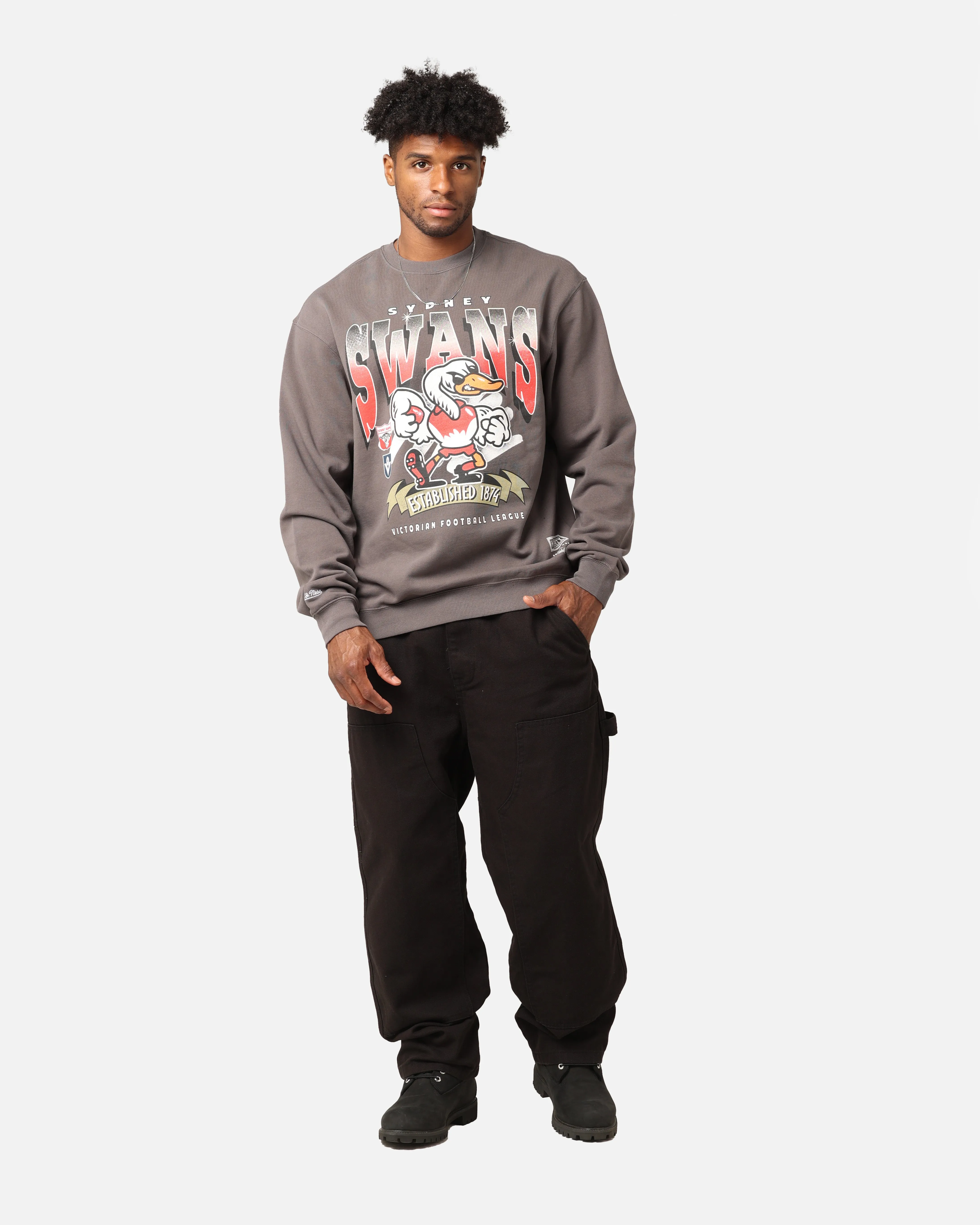 Mitchell & Ness Sydney Swans Character Crewneck Faded Black sold by Culture Kings product image thumbnail 3
