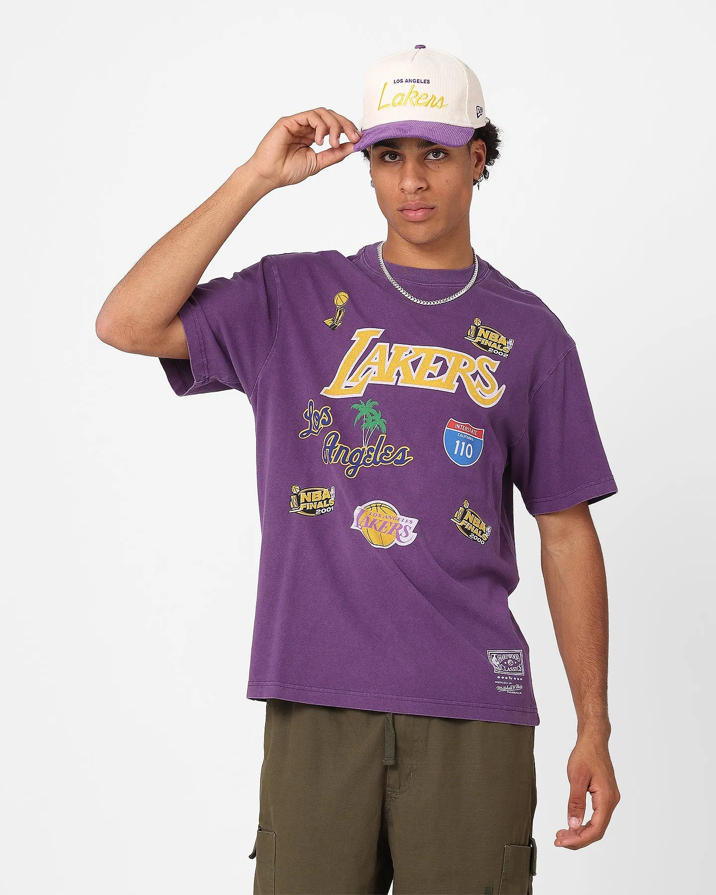Mitchell & Ness Los Angeles Lakers Highway Logo T-Shirt Lakers Purple sold by Culture Kings