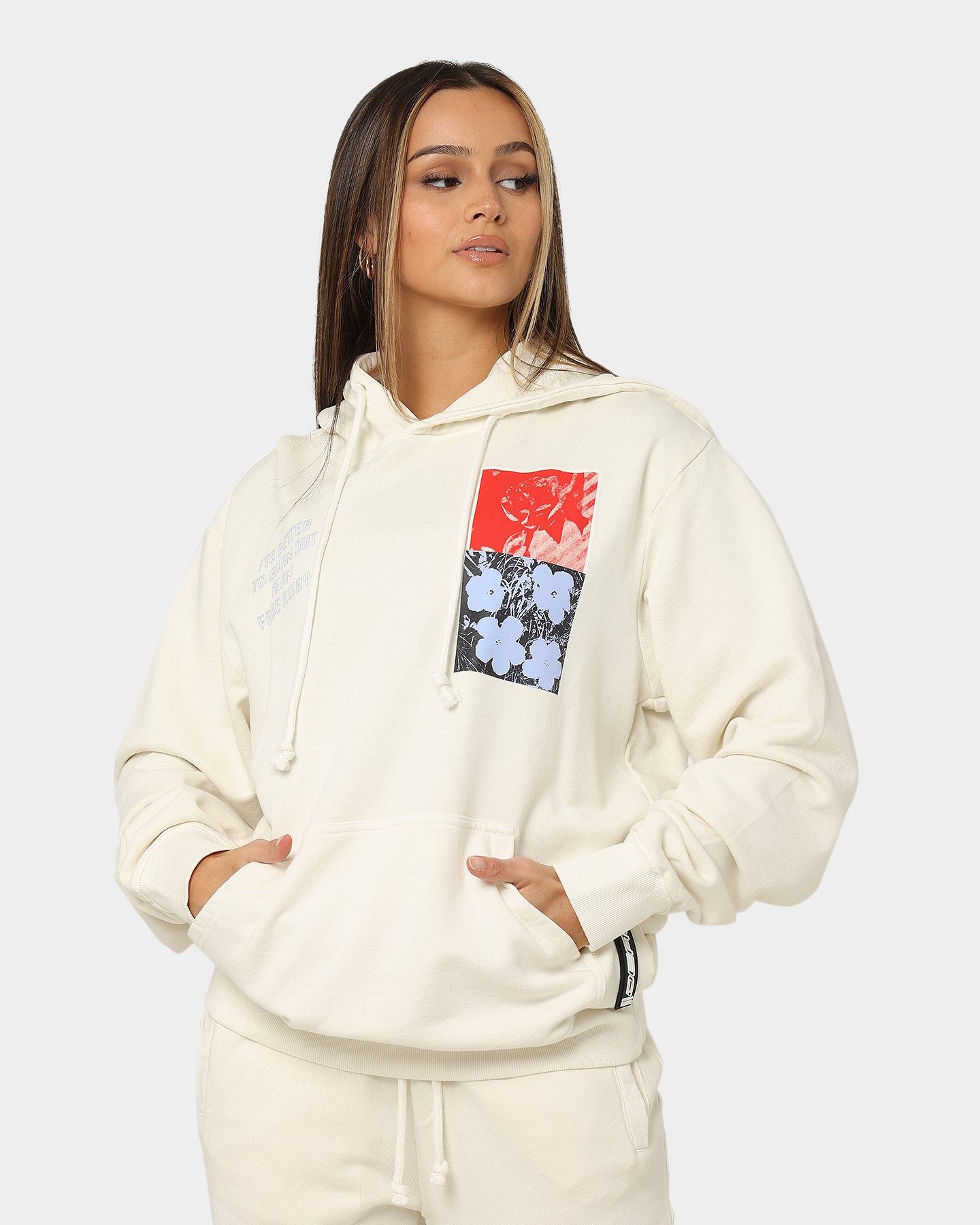 Dead Studios Flower Wave Hoodie Bone/Red/Black sold by Culture Kings