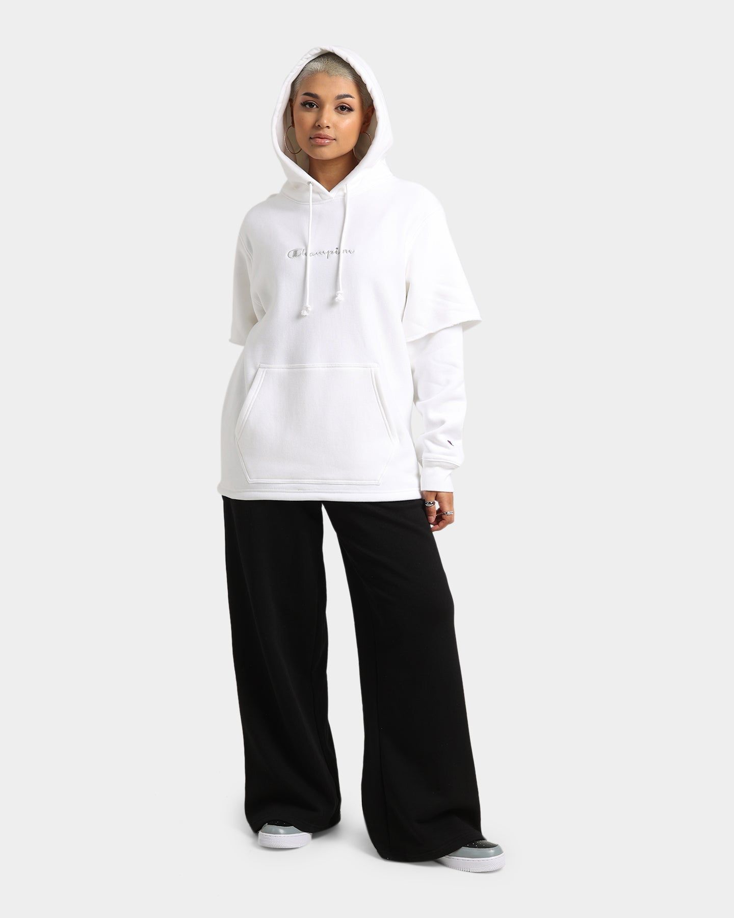 Champion Women's Reverse Weave Liquid Layer Hoodie White sold by Culture Kings product image thumbnail 2