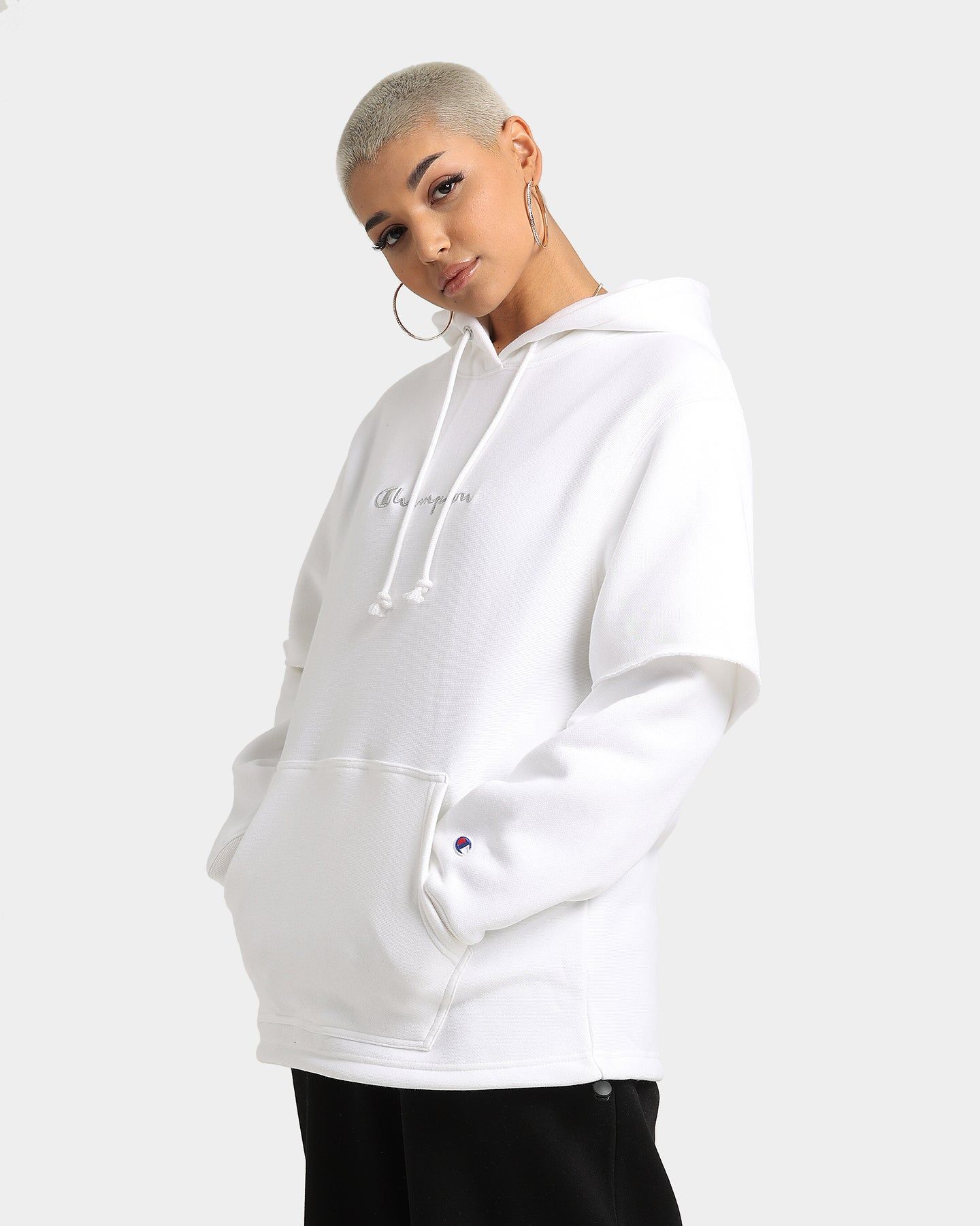 Champion Women's Reverse Weave Liquid Layer Hoodie White sold by Culture Kings