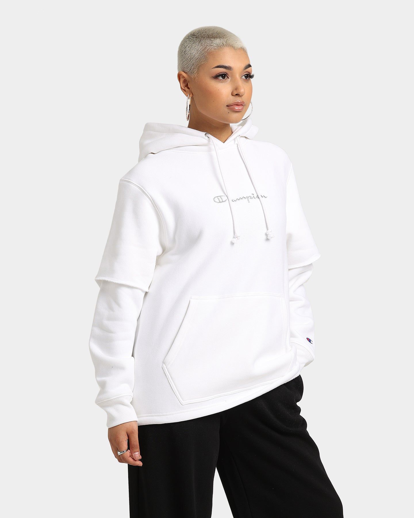 Champion Women's Reverse Weave Liquid Layer Hoodie White sold by Culture Kings product image thumbnail 5