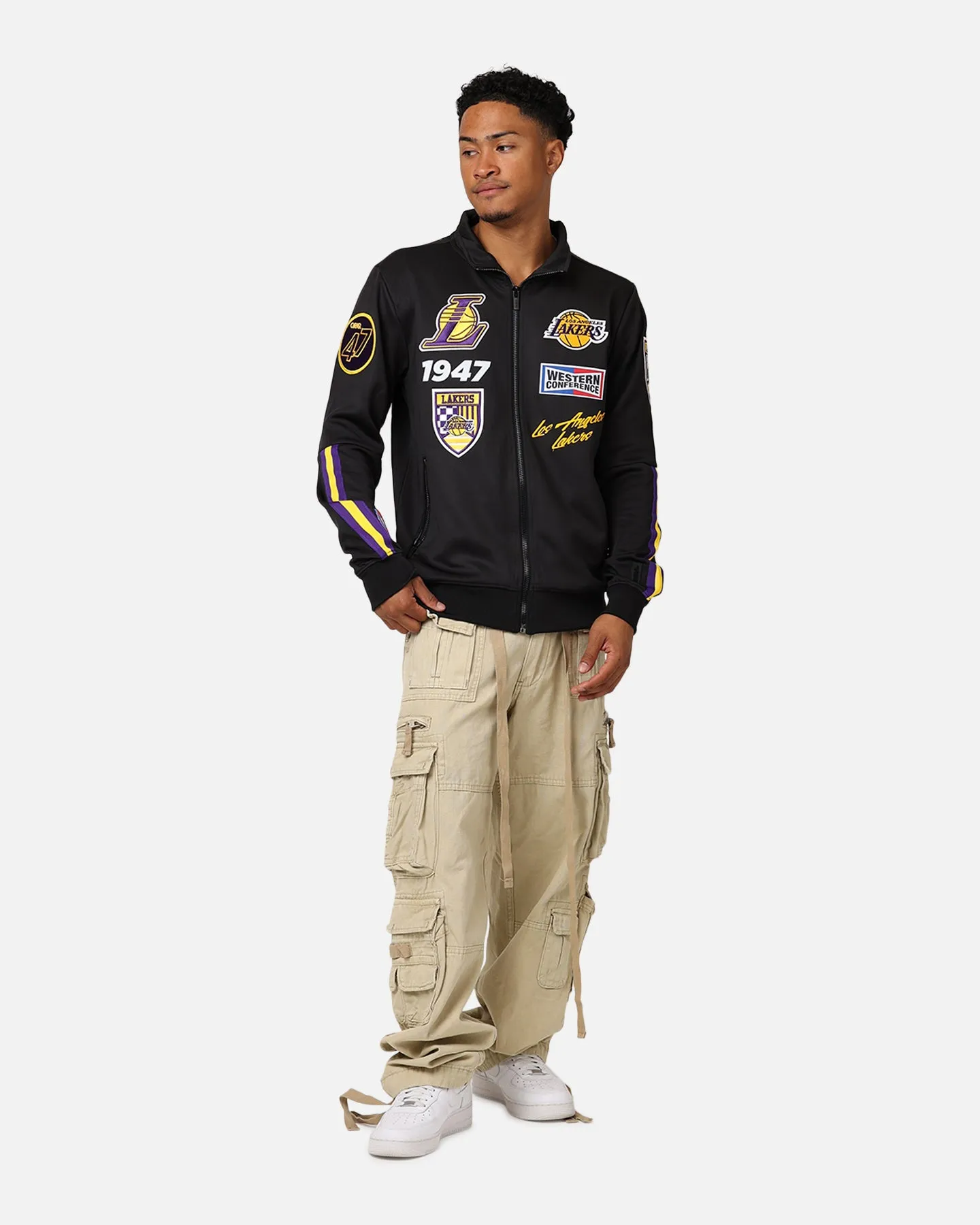 Pro Standard Los Angeles Lakers Fast Lane Track Jacket Black/Purple sold by Culture Kings product image thumbnail 3