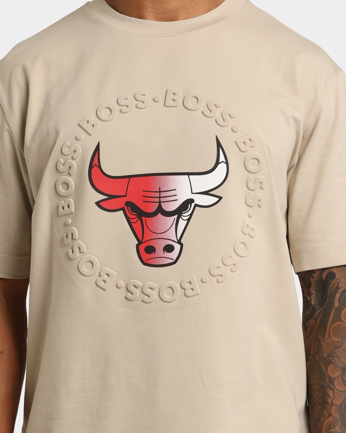 Hugo Boss Hugo Boss X NBA Basic Chicago Bulls Short Sleeve T-Shirt Light Beige sold by Culture Kings product image thumbnail 4