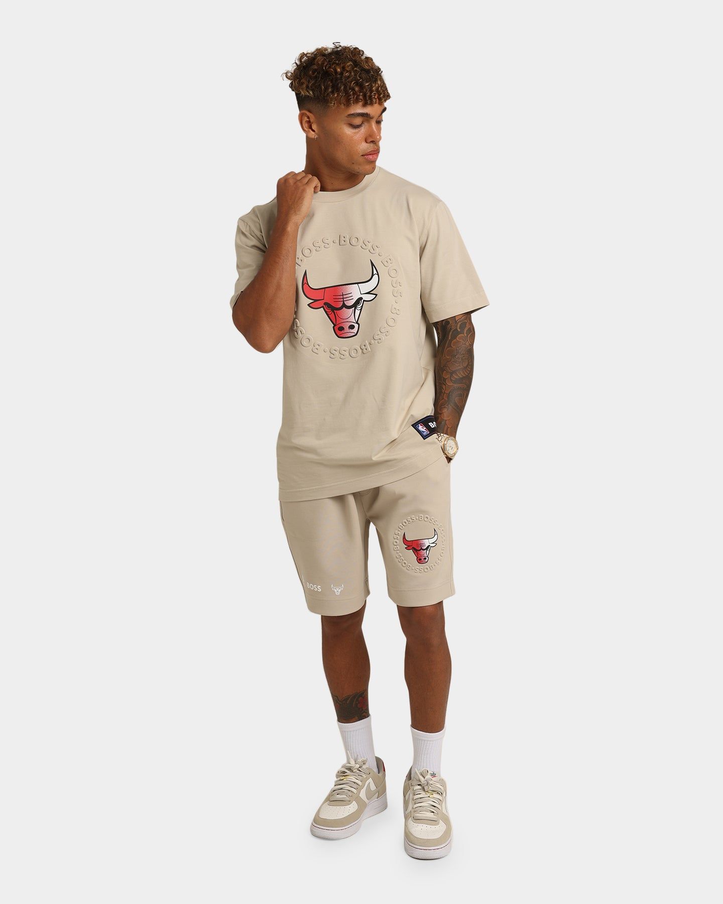 Hugo Boss Hugo Boss X NBA Basic Chicago Bulls Short Sleeve T-Shirt Light Beige sold by Culture Kings product image thumbnail 3
