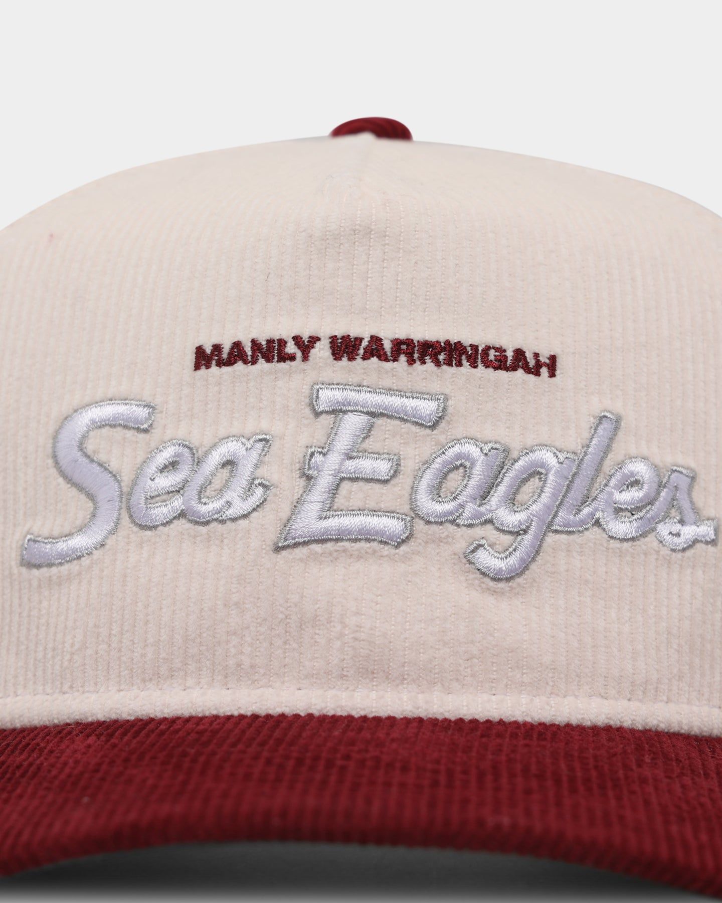 New Era Manly Sea Eagles 'NRL Retro Script Corduroy' Golfer Snapback Chrome White sold by Culture Kings product image thumbnail 5