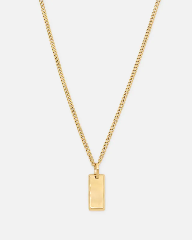 Saint Morta Carved Tag Necklace Gold sold by Culture Kings