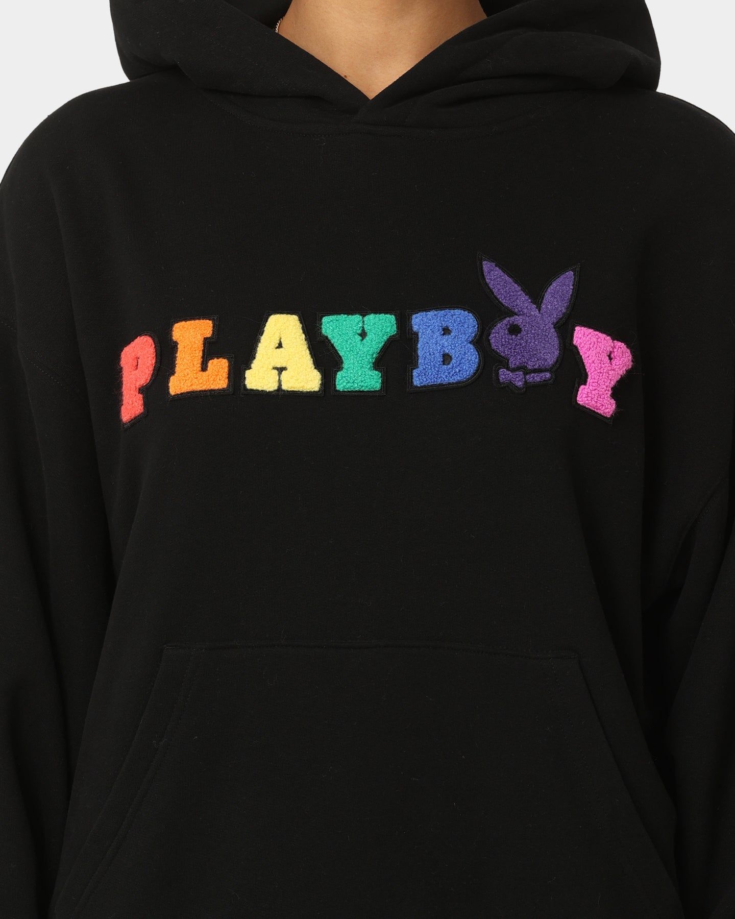 Playboy By CK Chenille Wordmark Hoodie Black sold by Culture Kings product image thumbnail 4
