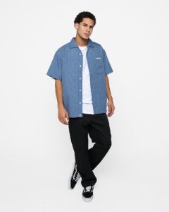 X-Large Drawing OG Open Collar T-Shirt Blue sold by Culture Kings