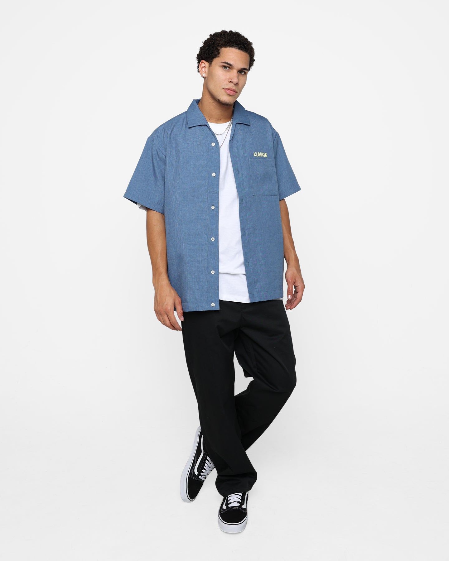 X-Large Drawing OG Open Collar T-Shirt Blue sold by Culture Kings product image thumbnail 7