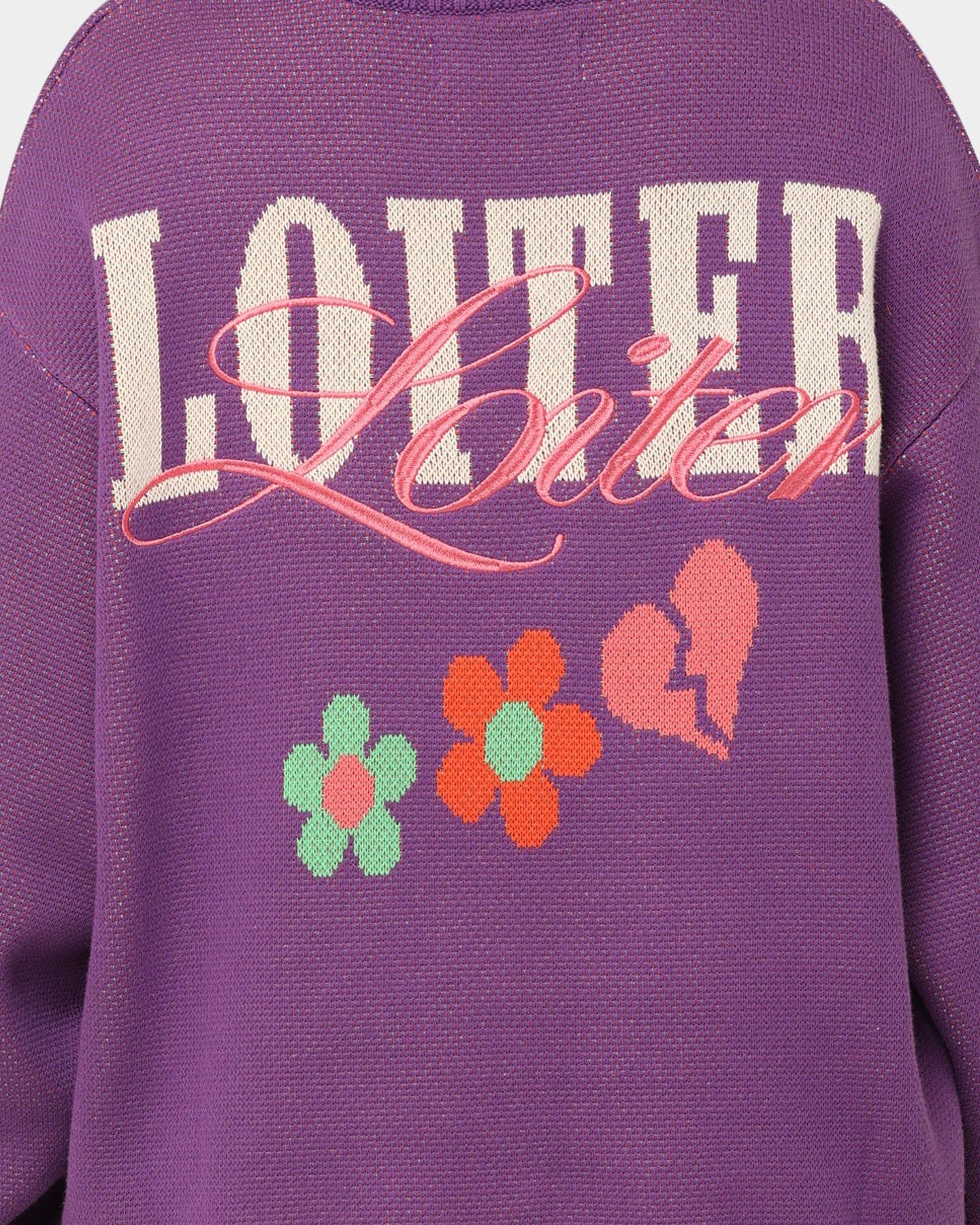 Loiter Flower Boi Knit Sweater Lilac sold by Culture Kings product image thumbnail 5
