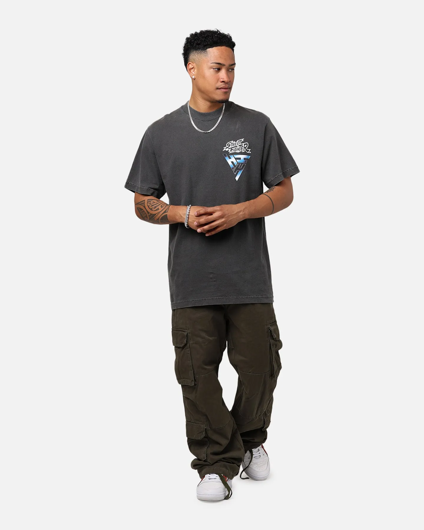Hypland X Street Fighter Staredown T-Shirt Washed Black sold by Culture Kings product image thumbnail 3