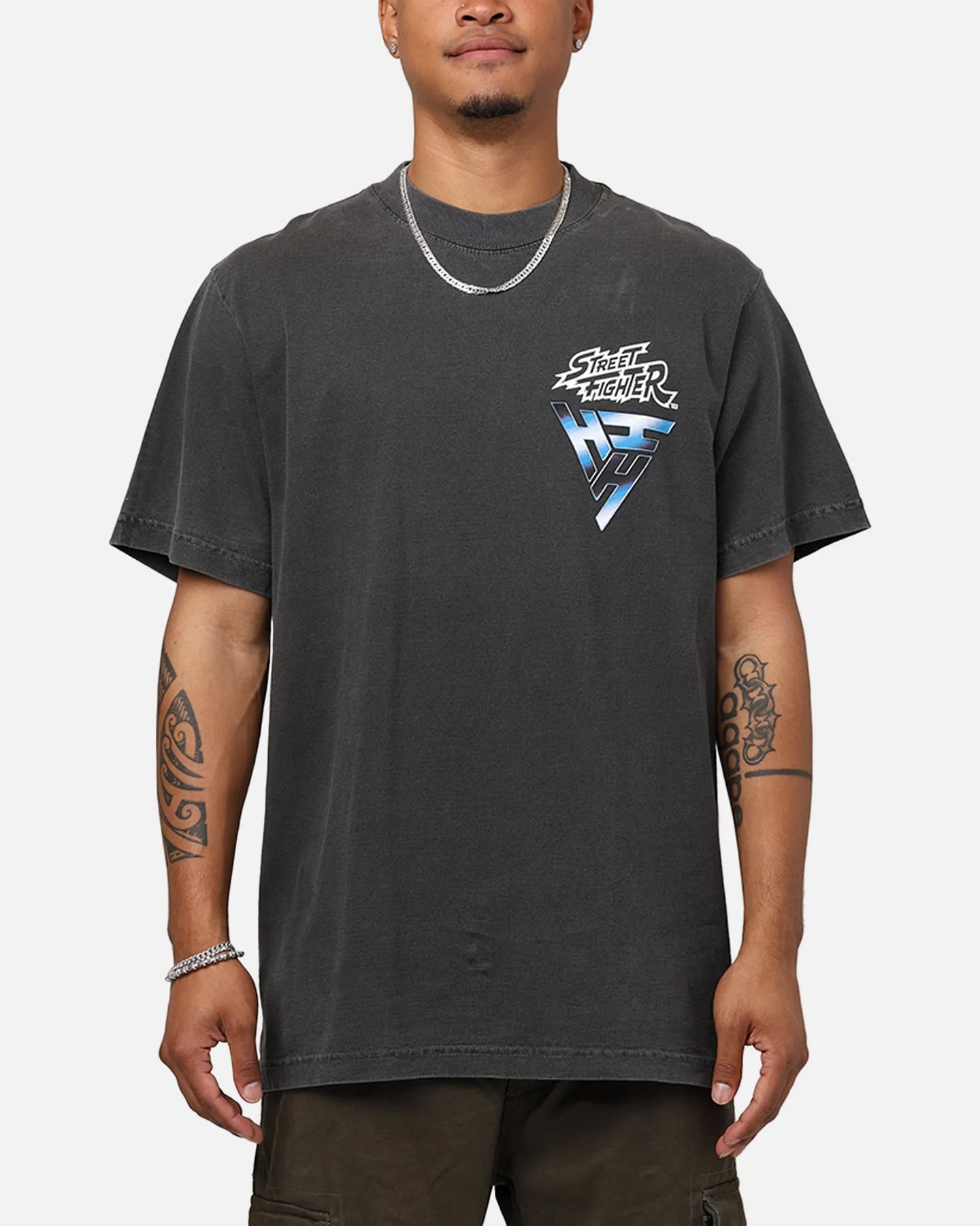 Hypland X Street Fighter Staredown T-Shirt Washed Black sold by Culture Kings product image thumbnail 2