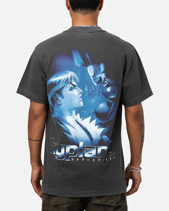 Hypland X Street Fighter Staredown T-Shirt Washed Black sold by Culture Kings