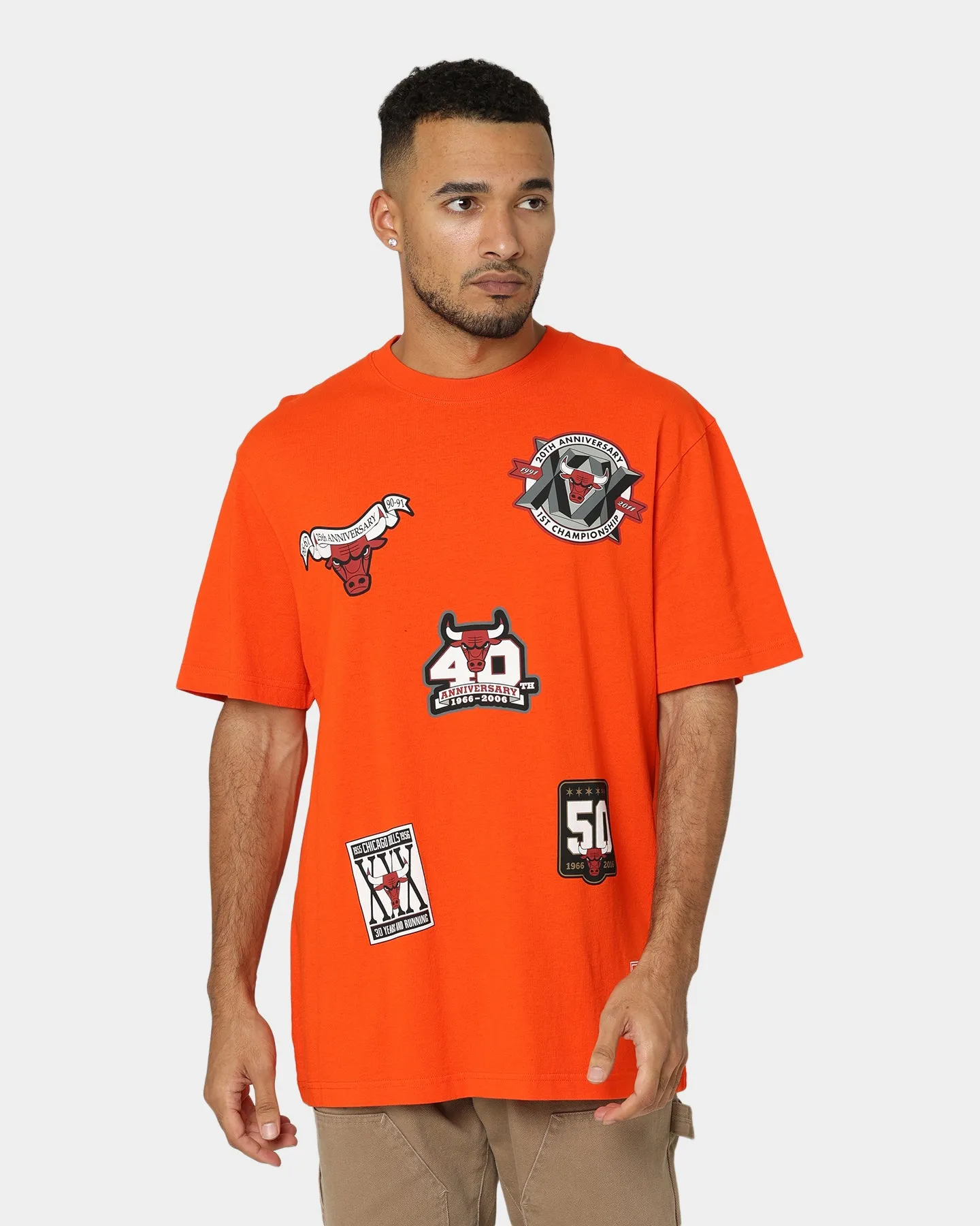 Mitchell & Ness Chicago Bulls Flight T-Shirt Faded Orange sold by Culture Kings