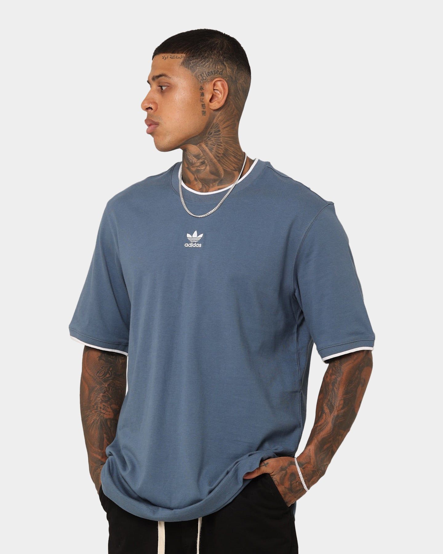 Adidas Essential Rekive T-Shirt Wonder Steel sold by Culture Kings product image thumbnail 6