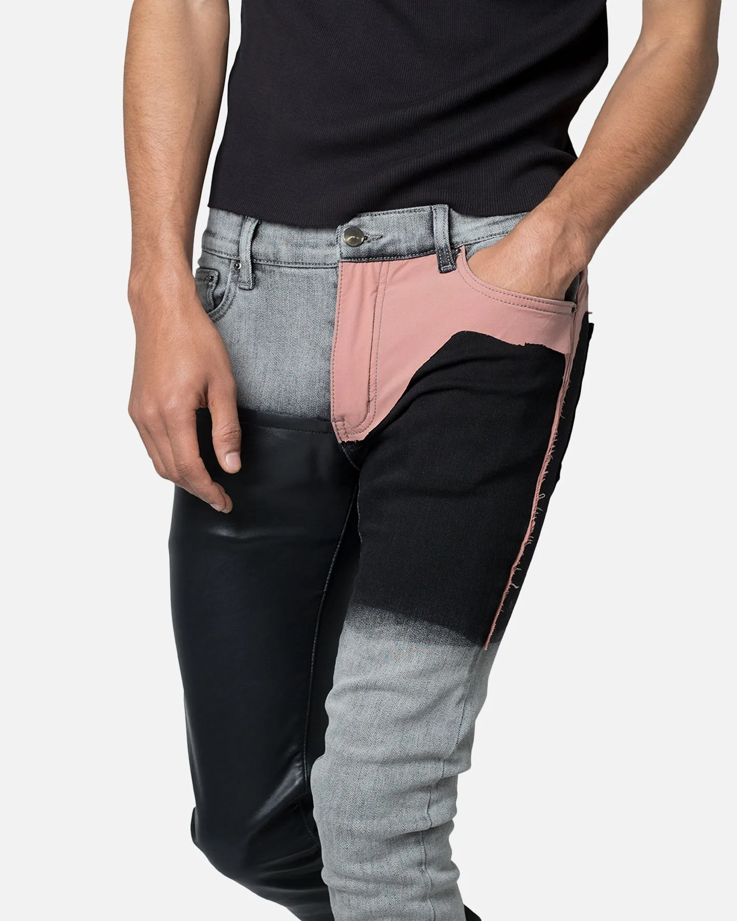 MNML X596 Patched Skinny Denim Jeans Multi sold by Culture Kings product image thumbnail 5