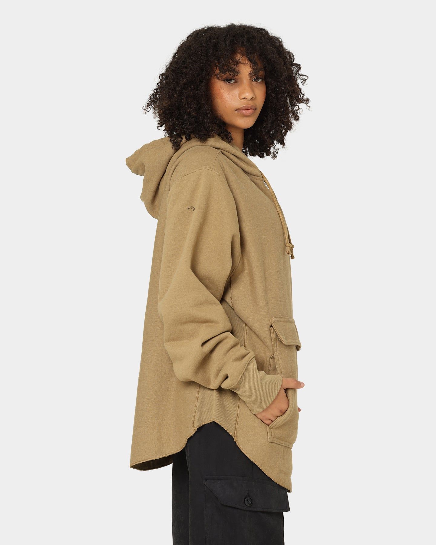 Champion Reverse Weave Boxy Anorak Hoodie Whole Wheat Khaki sold by Culture Kings product image thumbnail 5