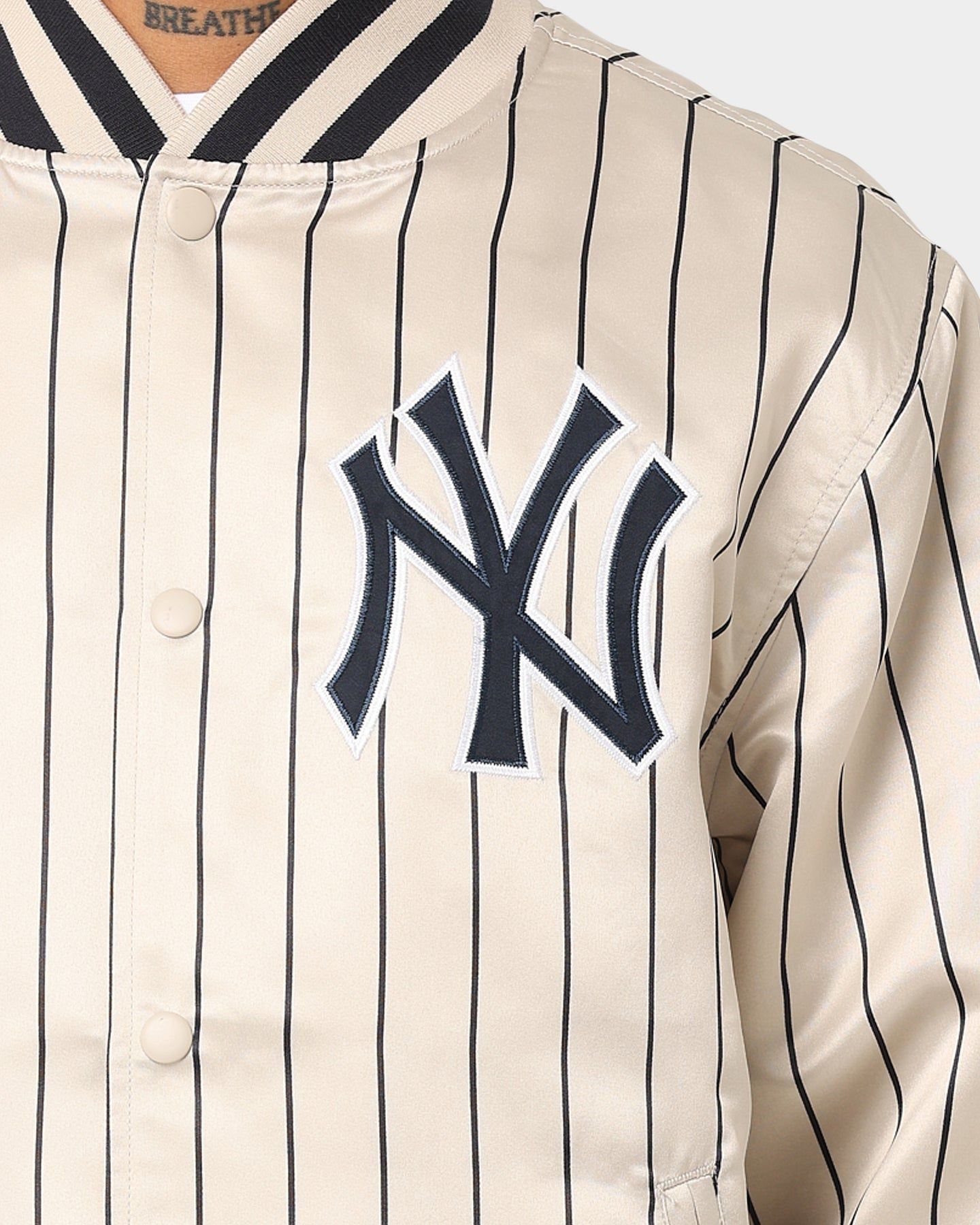 New Era New York Yankees Varsity Jacket Light Beige sold by Culture Kings product image thumbnail 3