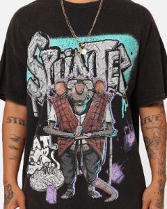Goat Crew X Teenage Mutant Ninja Turtles Splinter Vintage T-Shirt Black Wash sold by Culture Kings