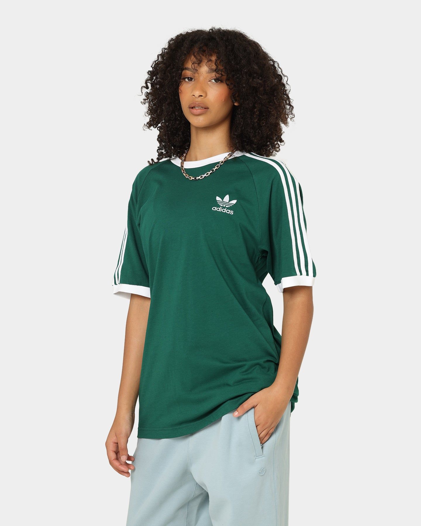 Adidas Adicolor Classic 3-Stripes T-Shirt Collegiate Green sold by Culture Kings