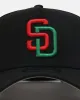 New Era San Diego Padres 'Sugar Skull Side Patch' 9FORTY A-Frame Snapback Black/Red/Green sold by Culture Kings