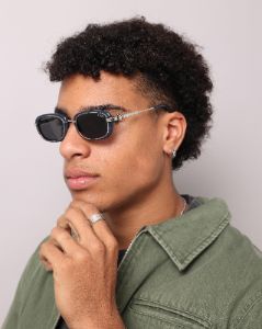 Nuqe Maverick Sunglasses Navy/Silver sold by Culture Kings